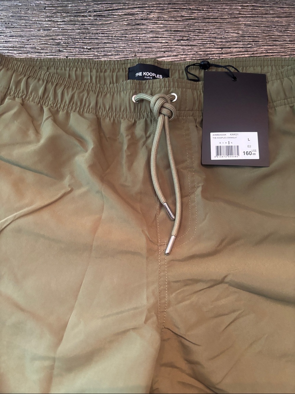 The Kooples Olive Drawstring Swim Shorts